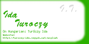 ida turoczy business card